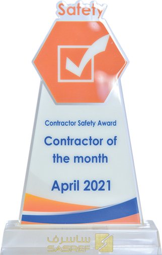 SASREF – Contractor Safety Award – Contractor of the Month, April